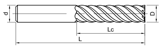 монолитная концевая фреза